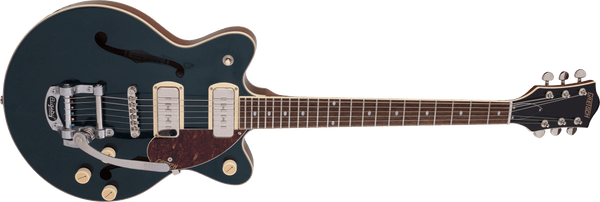 Gretsch G2655T-P90 Streamliner Center Block Jr. Double-Cut P90 with Bigsby Laurel Fingerboard Two-Tone Midnight Sapphire and Vintage Mahogany Stain