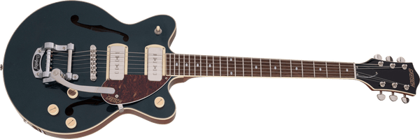 Gretsch G2655T-P90 Streamliner Center Block Jr. Double-Cut P90 with Bigsby Laurel Fingerboard Two-Tone Midnight Sapphire and Vintage Mahogany Stain