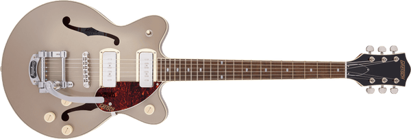 Gretsch G2655T-P90 Streamliner Center Block Jr. Double-Cut P90 with Bigsby Laurel Fingerboard Two-Tone Sahara Metallic and Vintage Mahogany Stain