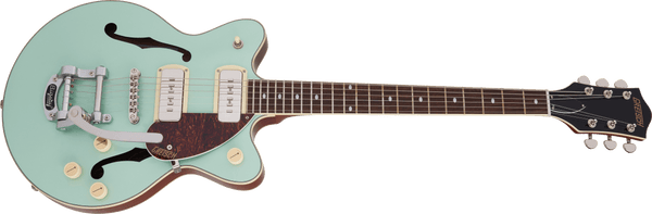 Gretsch G2655T-P90 Streamliner Center Block Jr. Double-Cut P90 with Bigsby Laurel Fingerboard Two-Tone Mint Metallic and Vintage Mahogany Stain