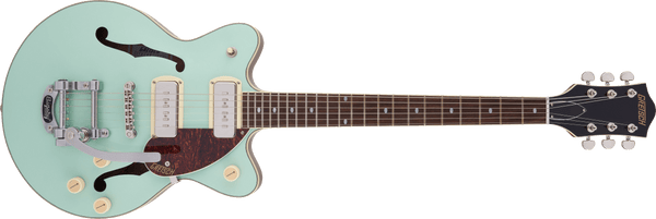 Gretsch G2655T-P90 Streamliner Center Block Jr. Double-Cut P90 with Bigsby Laurel Fingerboard Two-Tone Mint Metallic and Vintage Mahogany Stain
