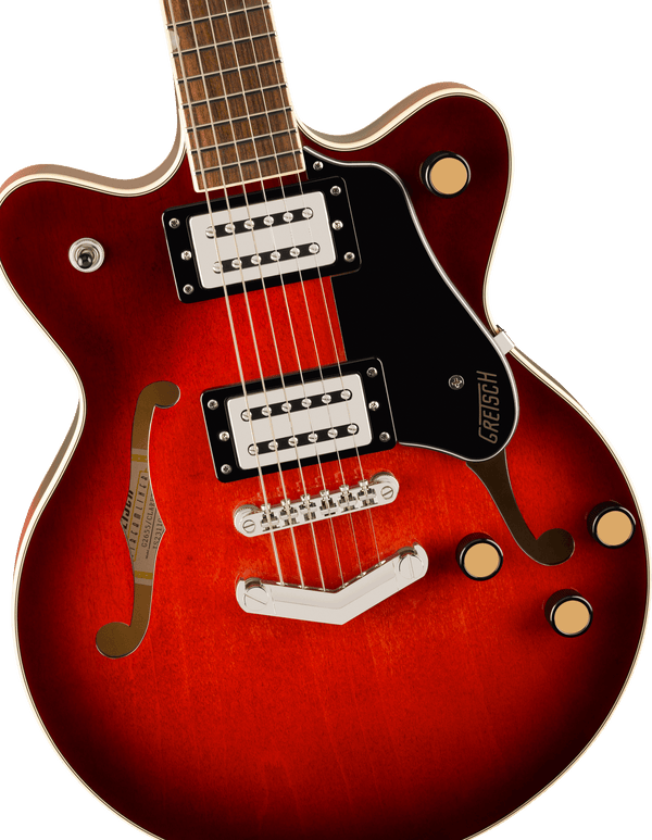 Gretsch G2655 Streamliner Center Block Jr. Double-Cut with V-Stoptail Laurel Fingerboard Claret Burst