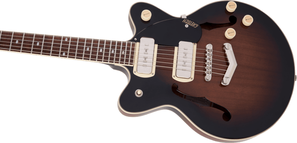 Gretsch G2655-P90 Streamliner Center Block Jr. Double-Cut P90 with V-Stoptail Laurel Fingerboard Brownstone
