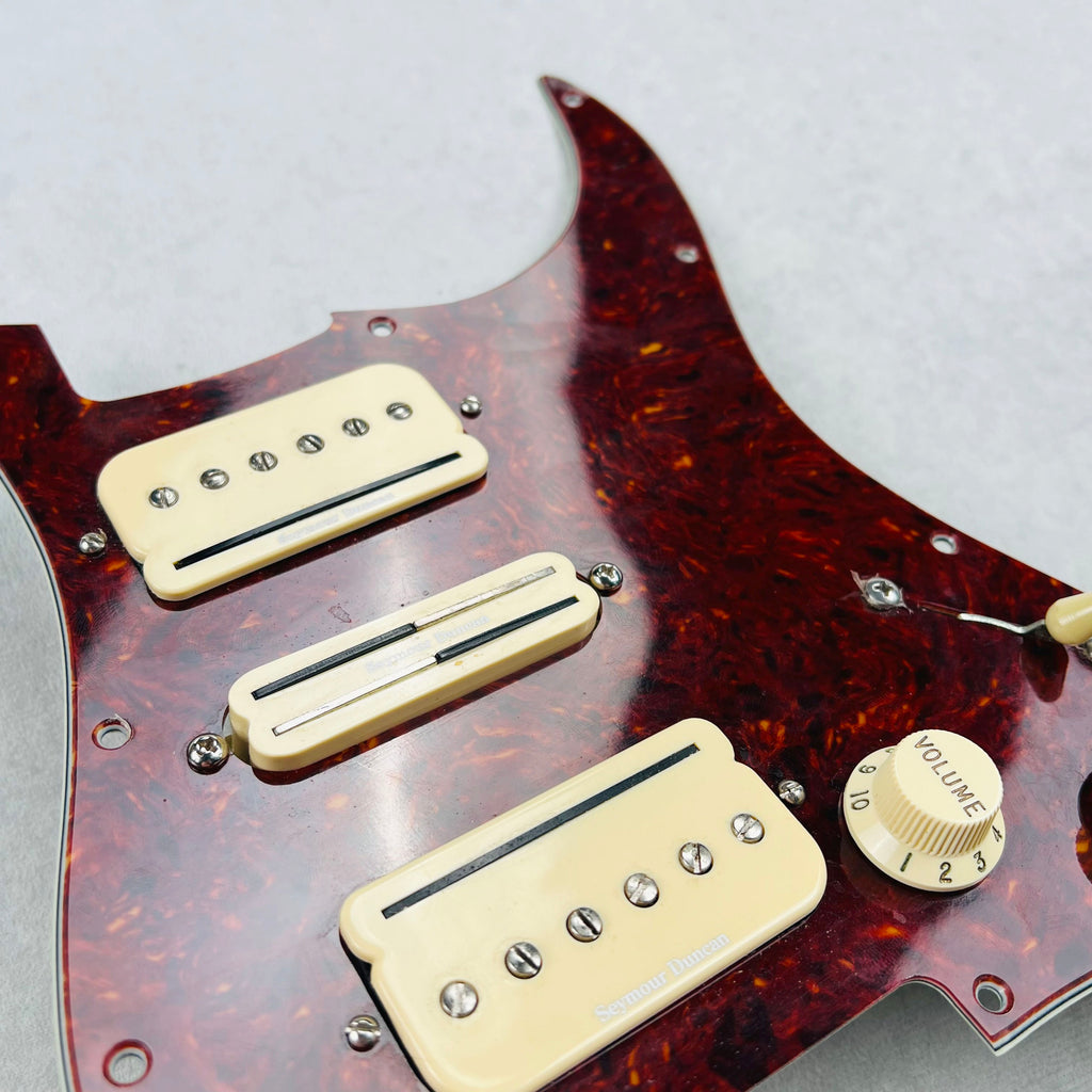 920D Pre-Wired Pickguard HSH Seymour Duncan P-Rails 2014 - Tortoise - 5