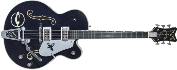 Gretsch G6136T-CSTRR Custom Shop Rich Robinson "Magpie" with Bigsby Ebony Fingerboard Raven's Breast Blue Relic