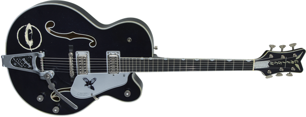 Gretsch G6136T-CSTRR Custom Shop Rich Robinson "Magpie" with Bigsby Ebony Fingerboard Raven's Breast Blue Relic