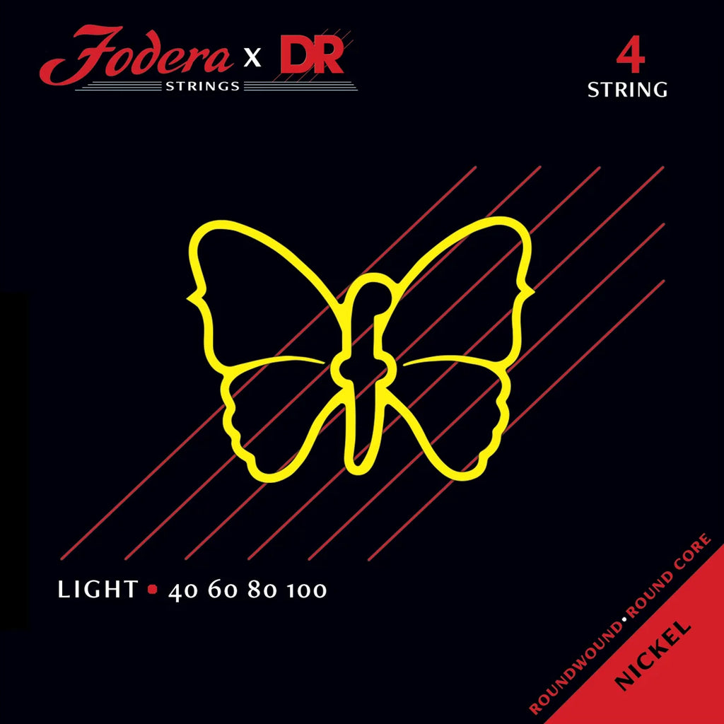 Fodera x DR 40100 4-String Nickel Light 40-100 Bass Guitar Strings