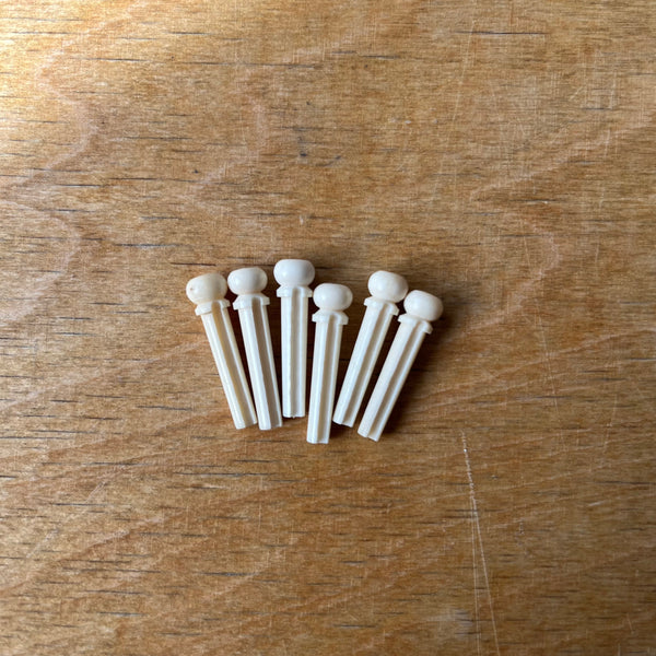 Pickboy Bone Bridge Pins with MOP Dots and Puller