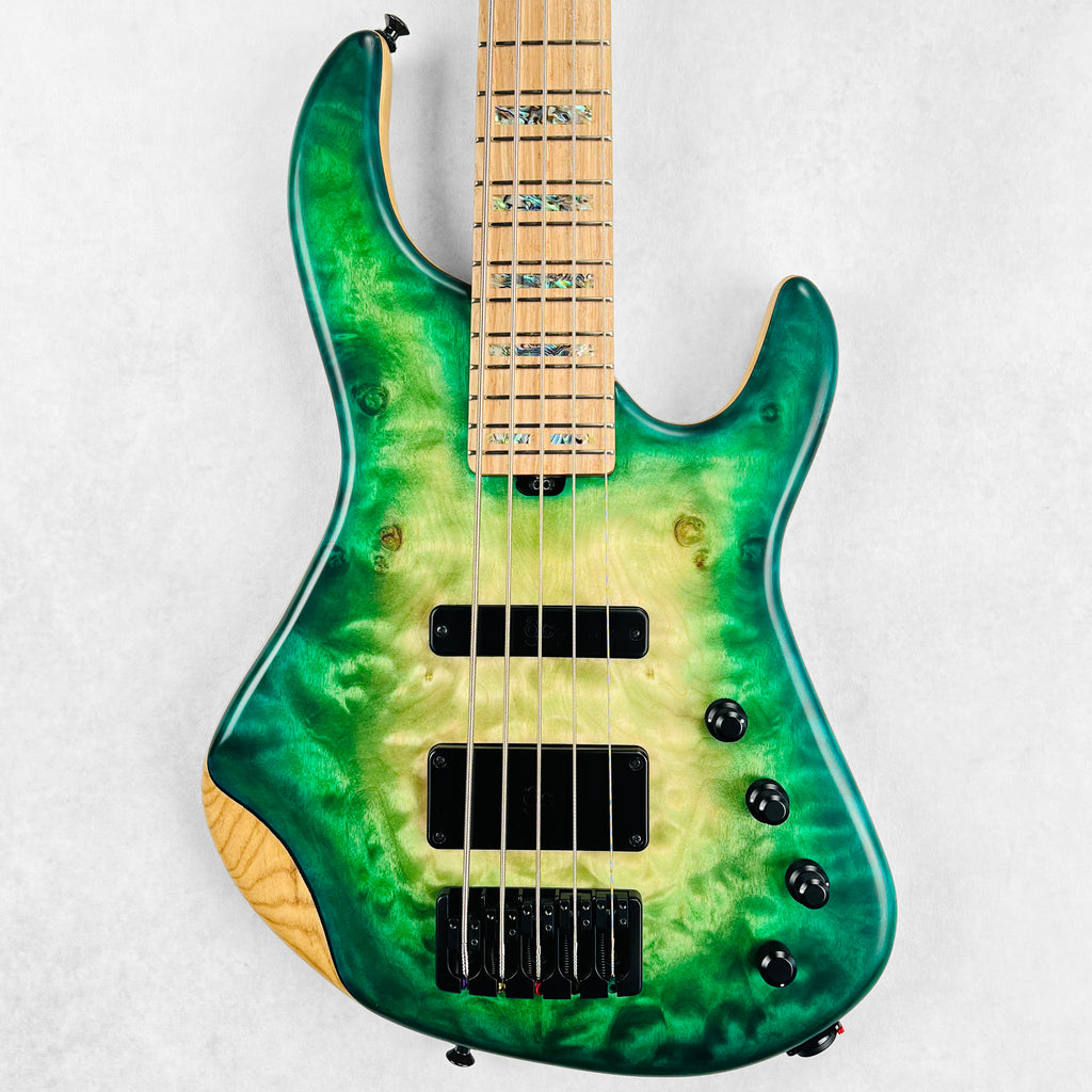 AC Guitars RetroB 5/35 Custom Figured Maple 5-String 2025 - Green Burst - 1