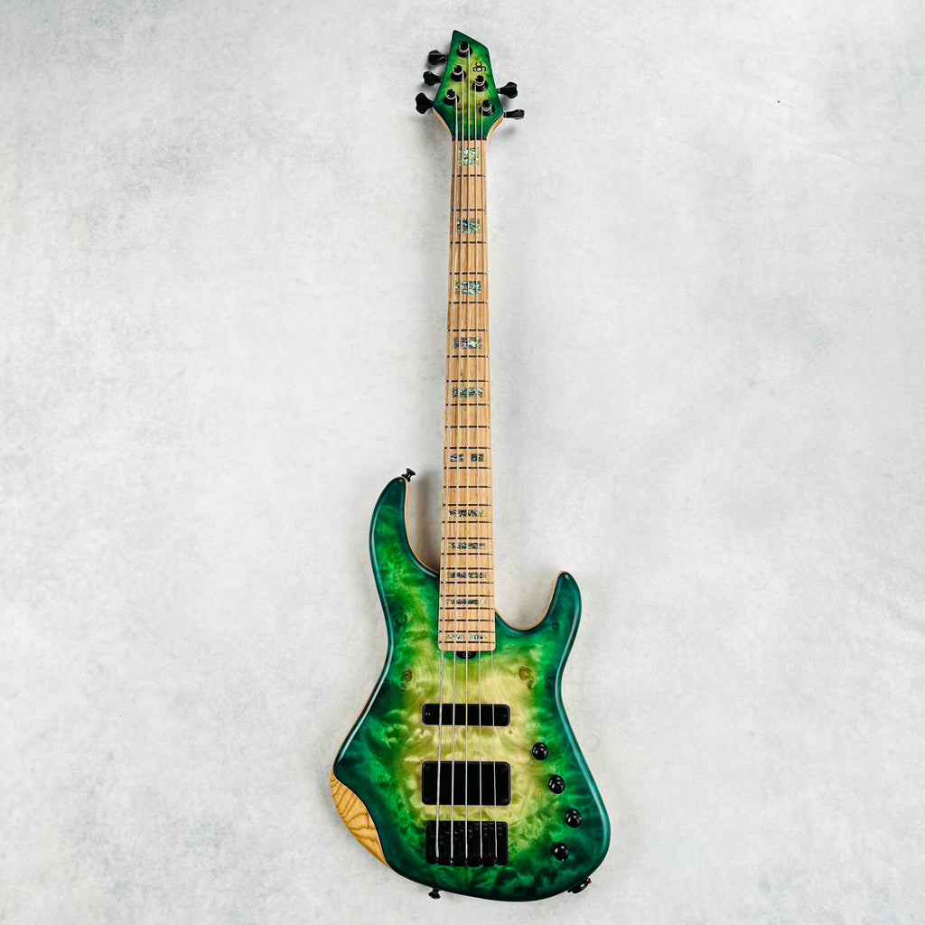 AC Guitars RetroB 5/35 Custom Figured Maple 5-String 2025 - Green Burst - 2