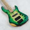 AC Guitars RetroB 5/35 Custom Figured Maple 5-String 2025 - Green Burst - 3