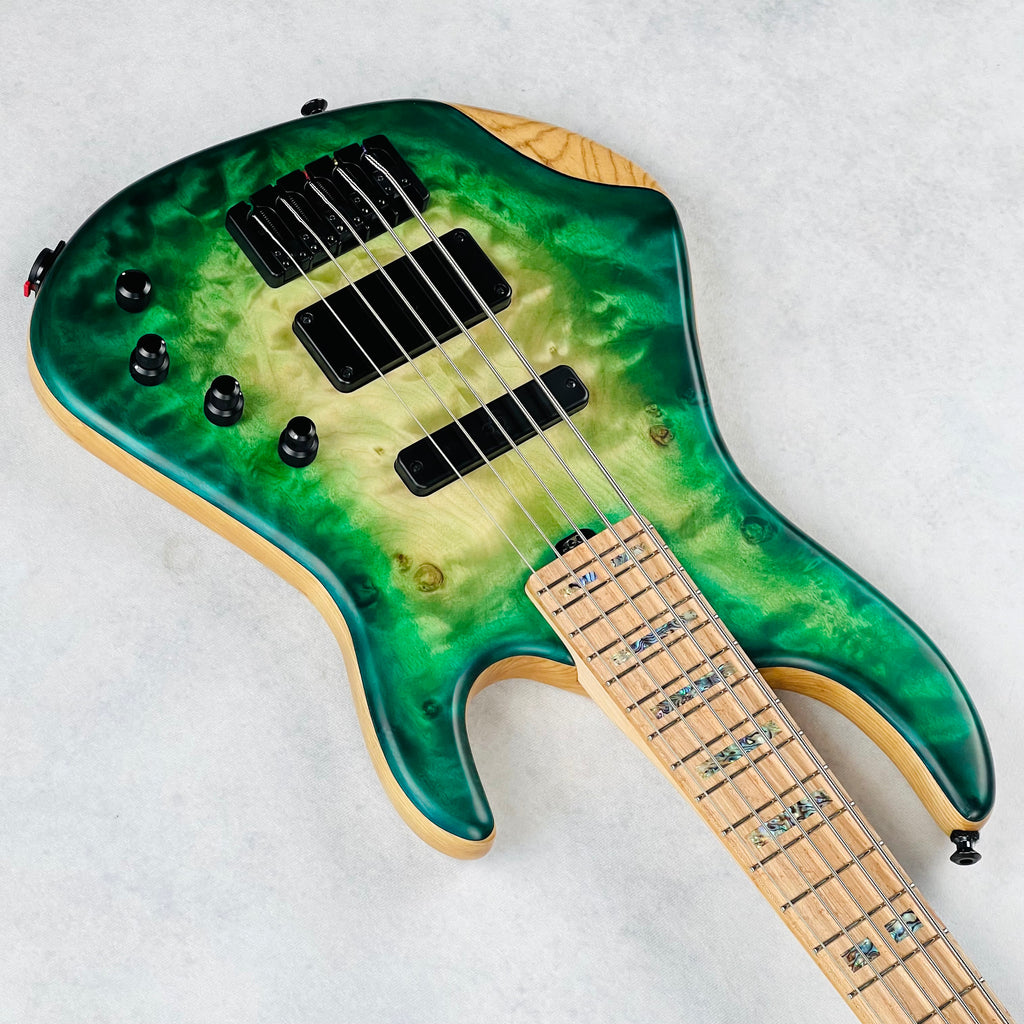 AC Guitars RetroB 5/35 Custom Figured Maple 5-String 2025 - Green Burst - 5