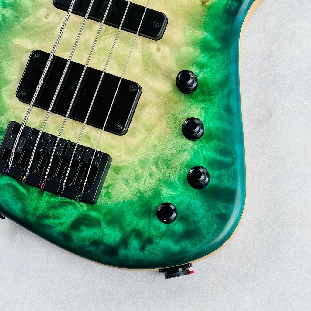 AC Guitars RetroB 5/35 Custom Figured Maple 5-String 2025 - Green Burst - 8
