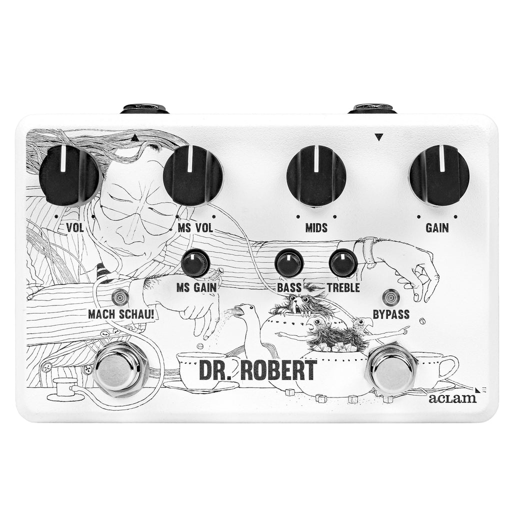 Aclam Dr. Robert Overdrive V3 Pedal - White - Front
