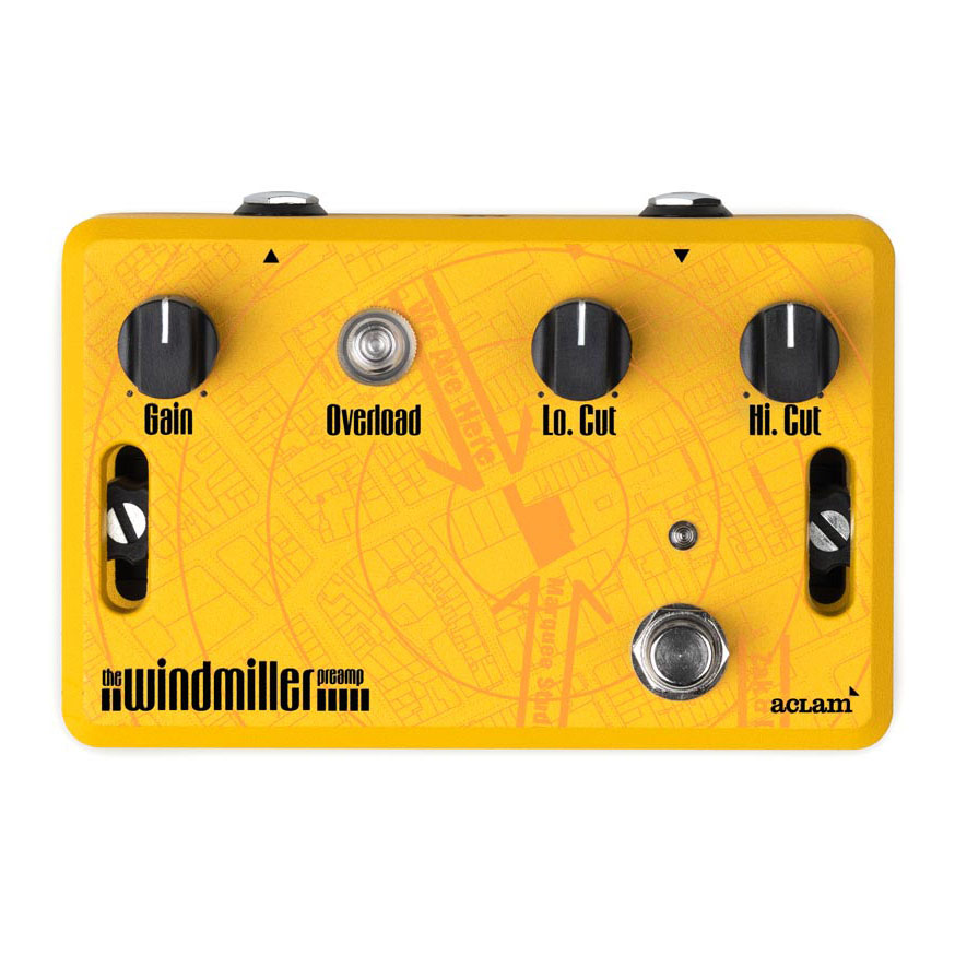 Aclam The Windmiller Preamp Pedal - Yellow - Top