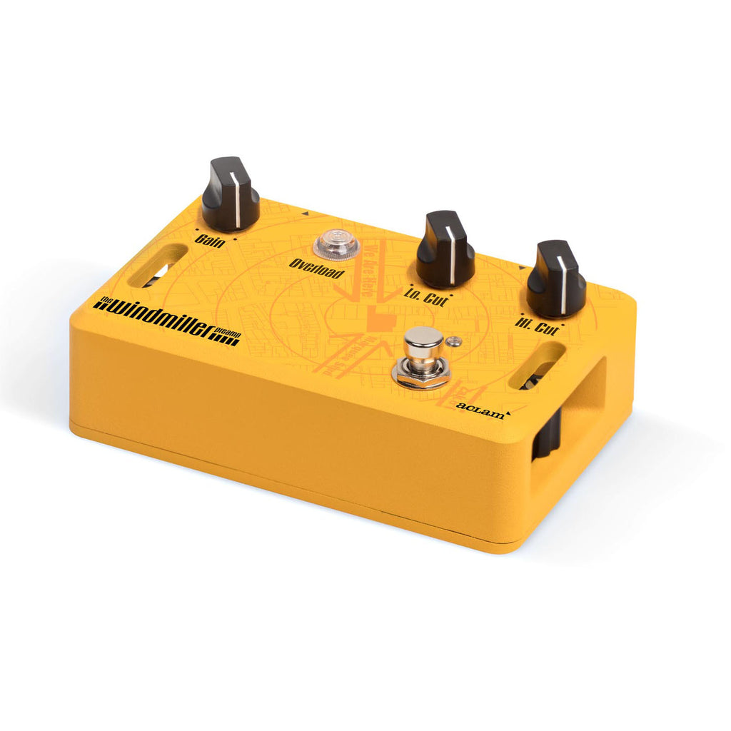 Aclam The Windmiller Preamp Pedal - Yellow - Perspective Right