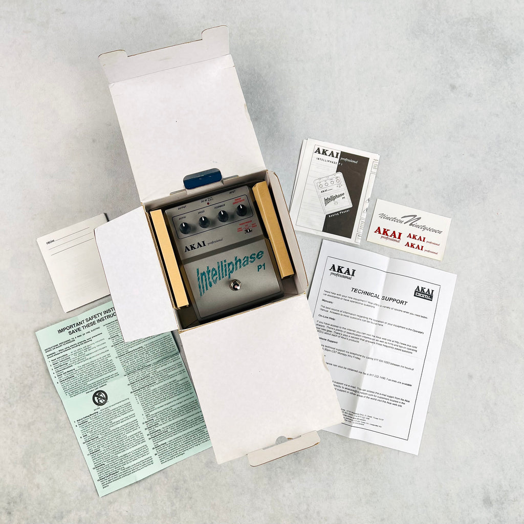 Akai Intelliphase P1 Analog Phaser Owned by Tom Verlaine 1997 - Silver - 8