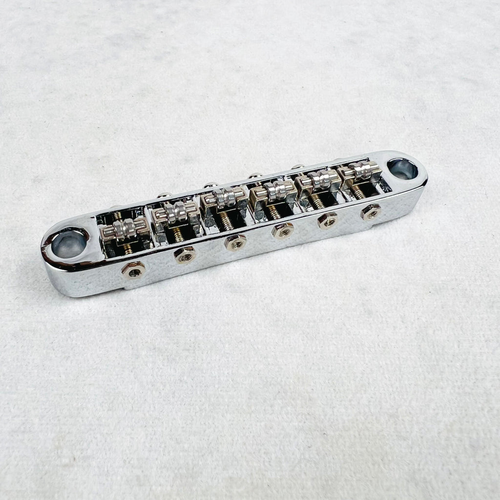 Allparts Nashville Tune-o-matic Style Roller Bridge - Chrome - 2