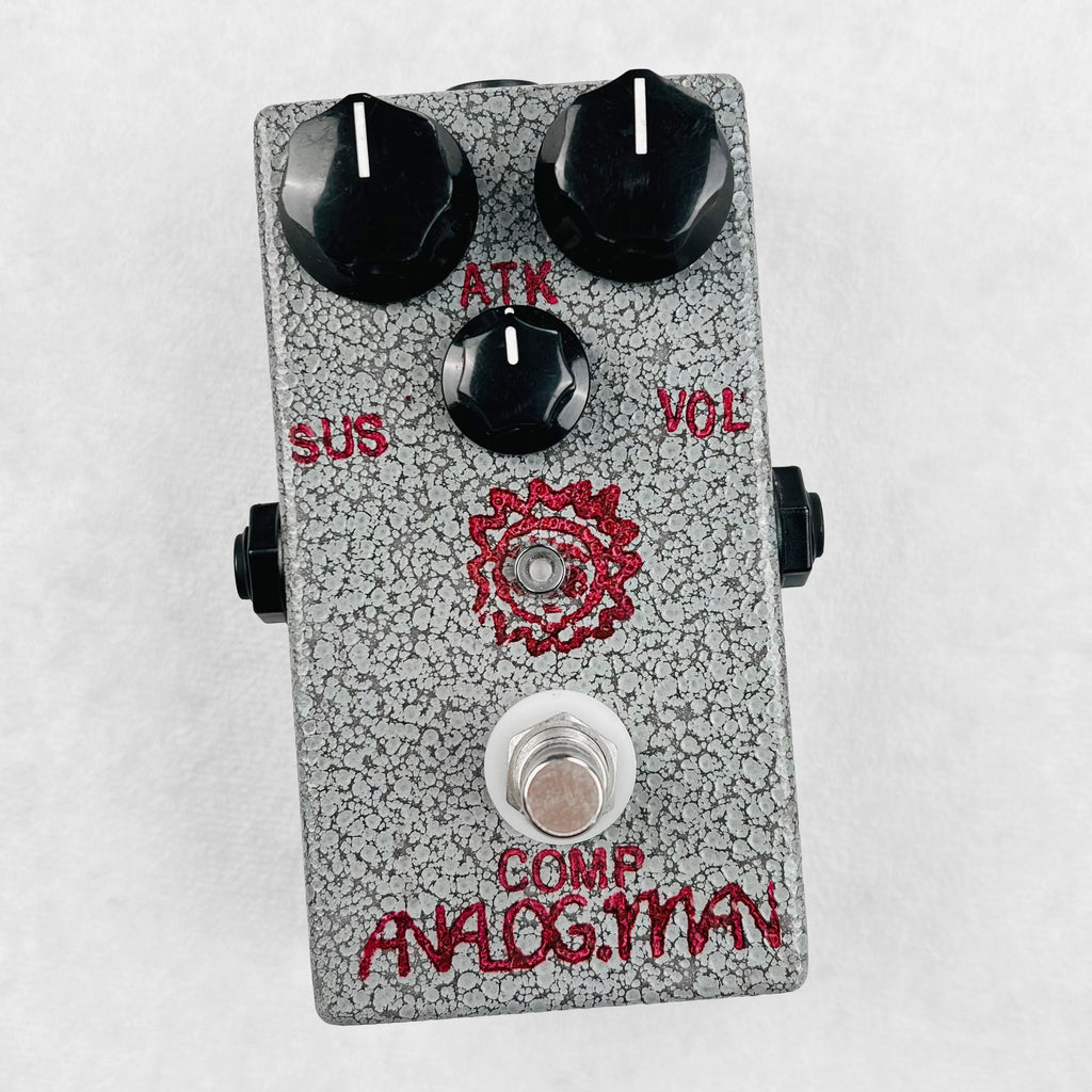 Analogman 3 Knob Comprossor Compressor Pedal - Hammered Metal - 1