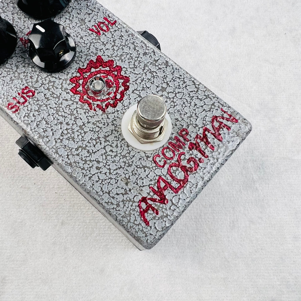 Analogman 3 Knob Comprossor Compressor Pedal - Hammered Metal - 3