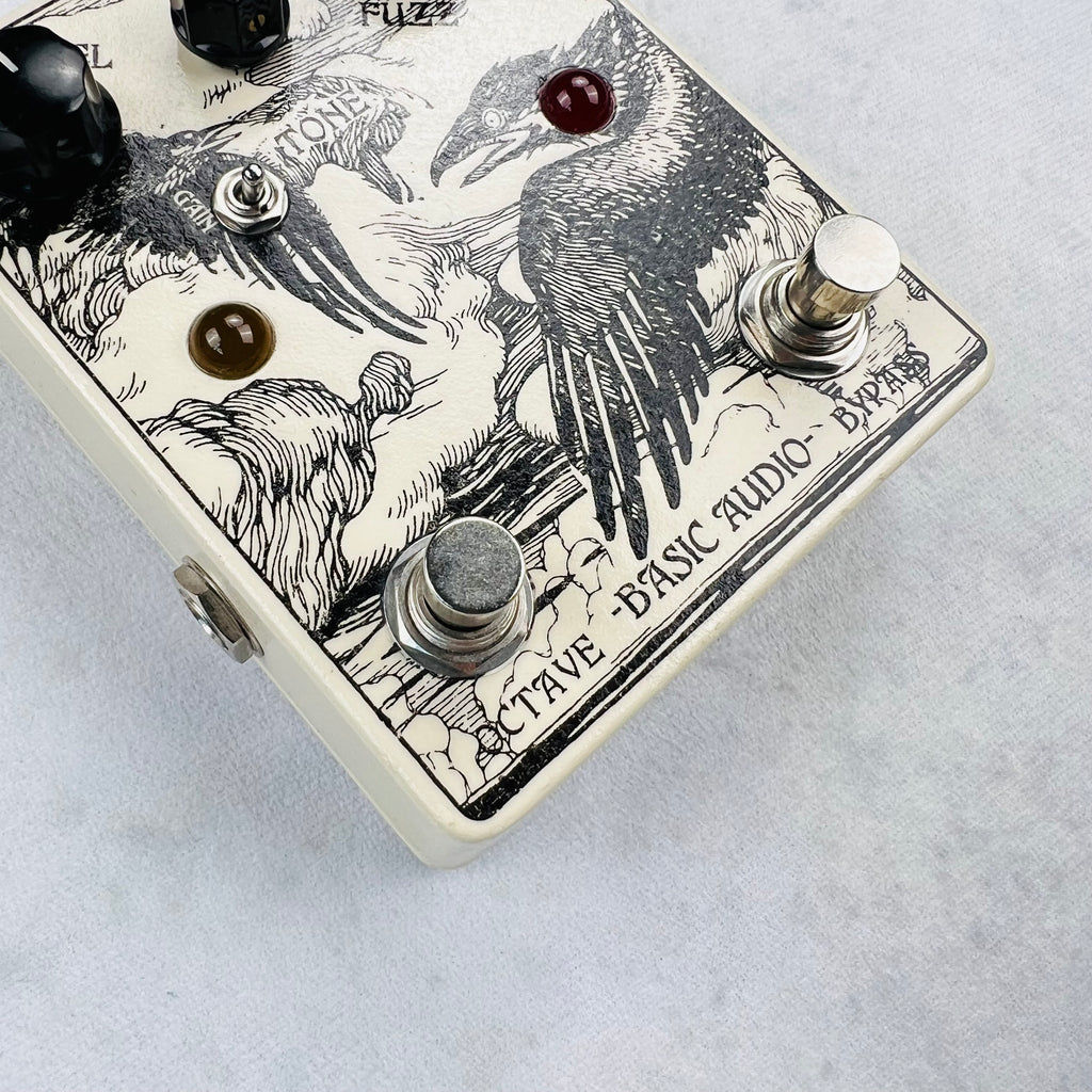 Basic Audio Custom Octave Fuzz Foxx Tone Machine Clone - Ivory with Graphic - 3