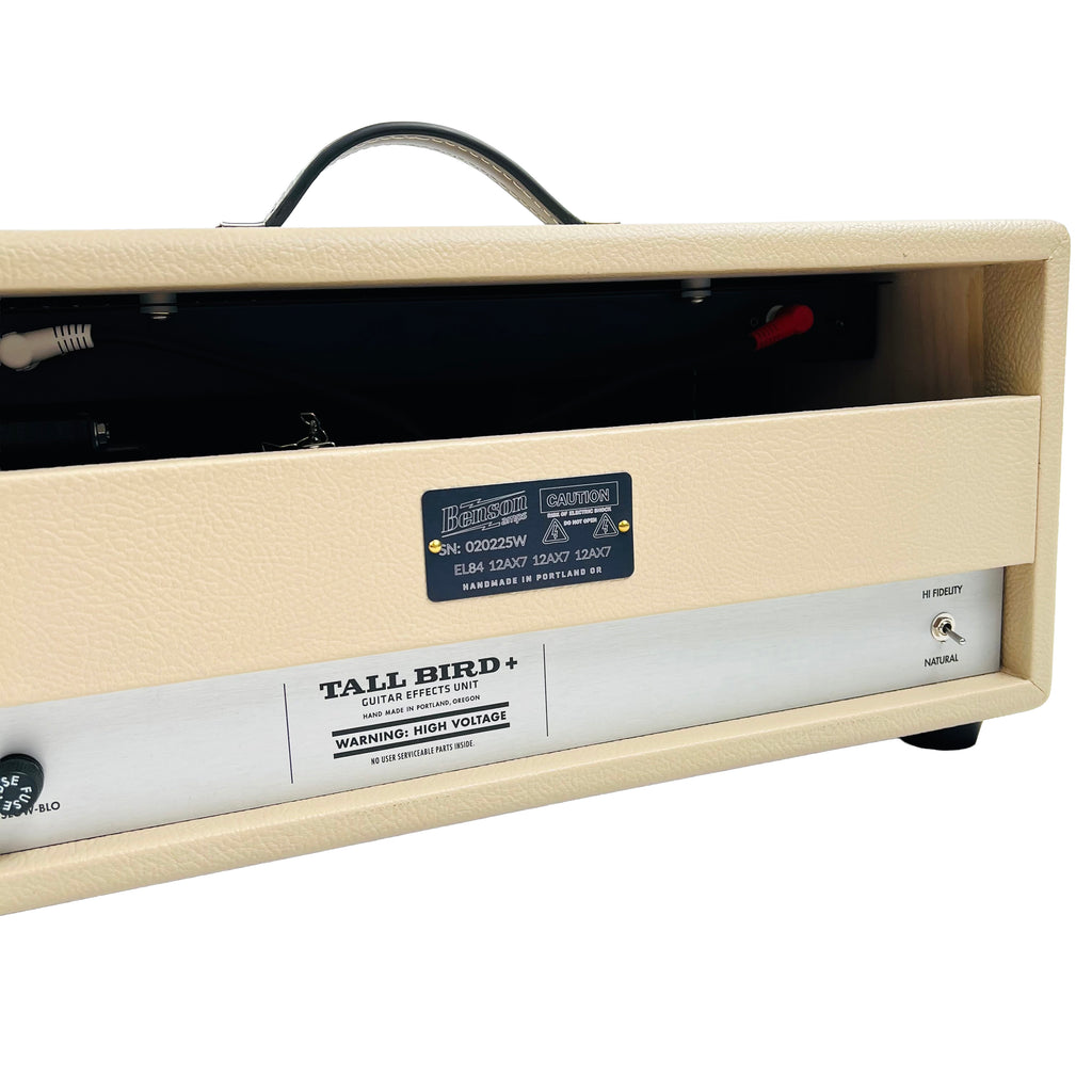 Benson Tall Bird Plus Tube Driven Spring Reverb & Optical Tremolo - Blonde with Purple Grille - 10