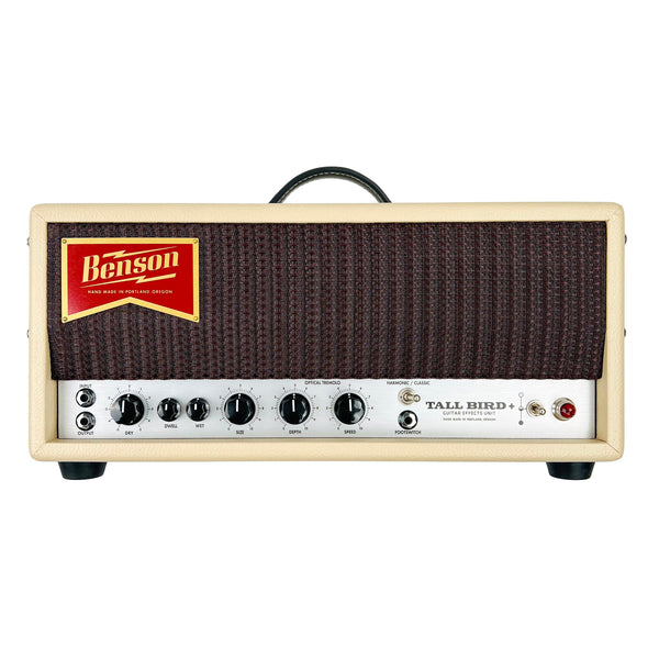 Benson Tall Bird Plus Tube Driven Spring Reverb & Optical Tremolo - Blonde with Purple Grille - 1