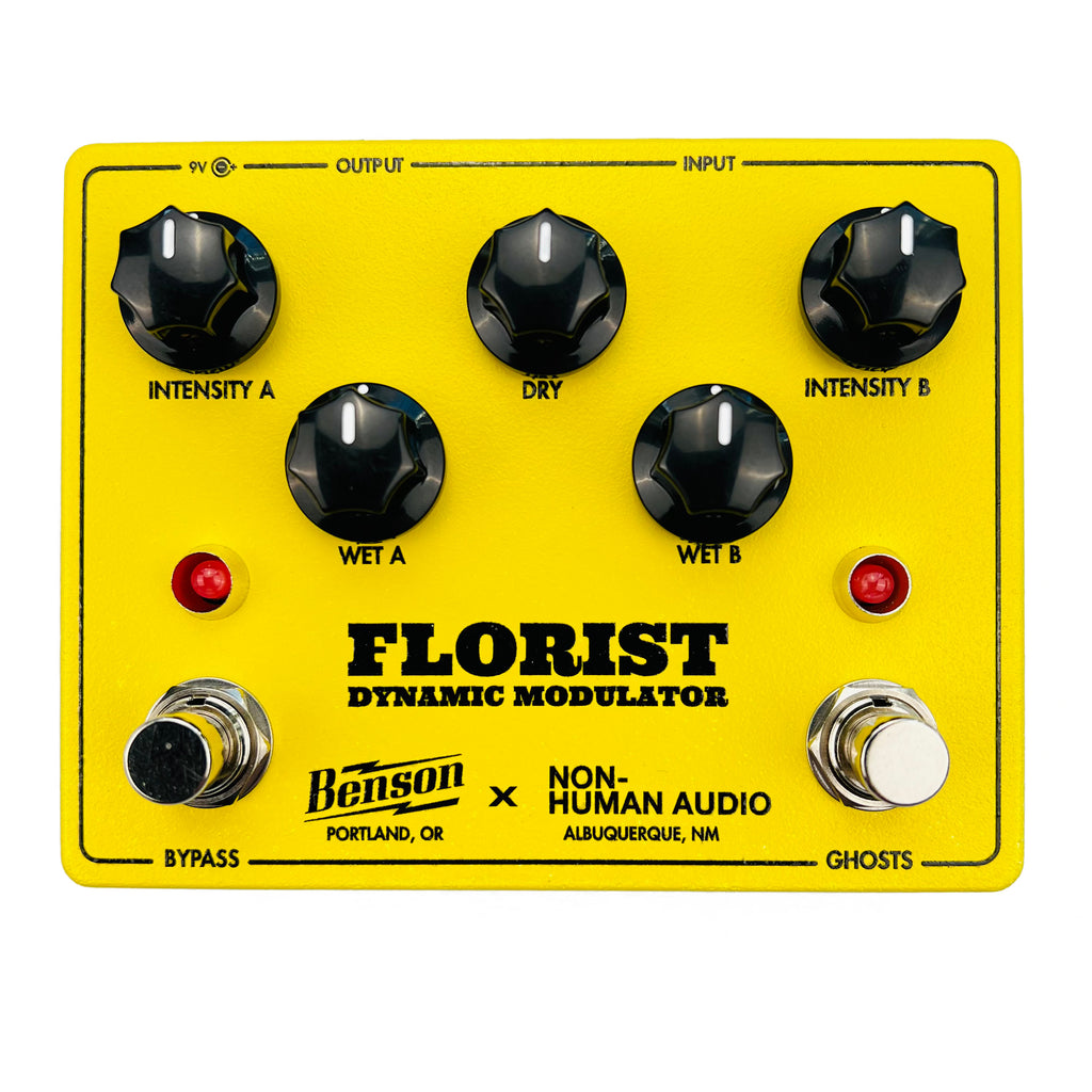 Benson Amps / Non-Human Audio Florist Dynamic Modulator Yellow Delay Chorus Guitar Effects Pedal - 1