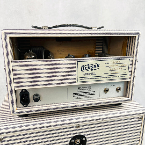 Benson Earhart Head & 1x12" Cabinet Guitar Amplifier Stack 2018 - Stripes & Oxblood - 10