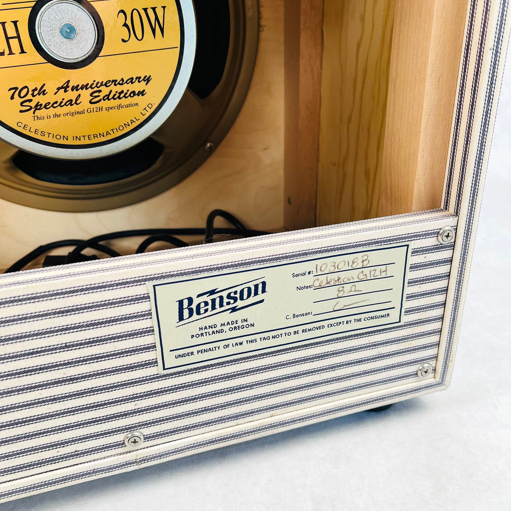 Benson Earhart Head & 1x12" Cabinet Guitar Amplifier Stack 2018 - Stripes & Oxblood - 11