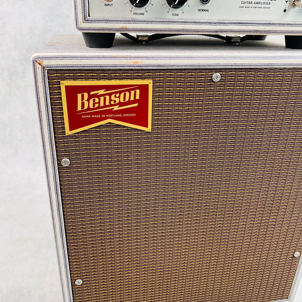 Benson Earhart Head & 1x12" Cabinet Guitar Amplifier Stack 2018 - Stripes & Oxblood - 3