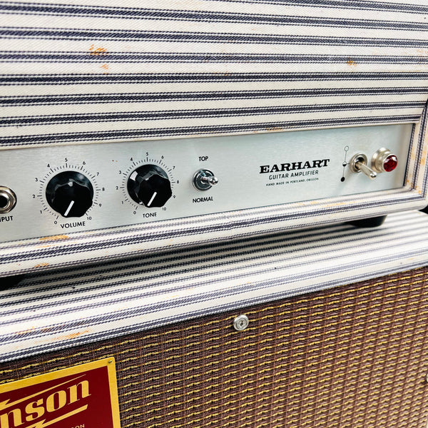 Benson Earhart Head & 1x12" Cabinet Guitar Amplifier Stack 2018 - Stripes & Oxblood - 6