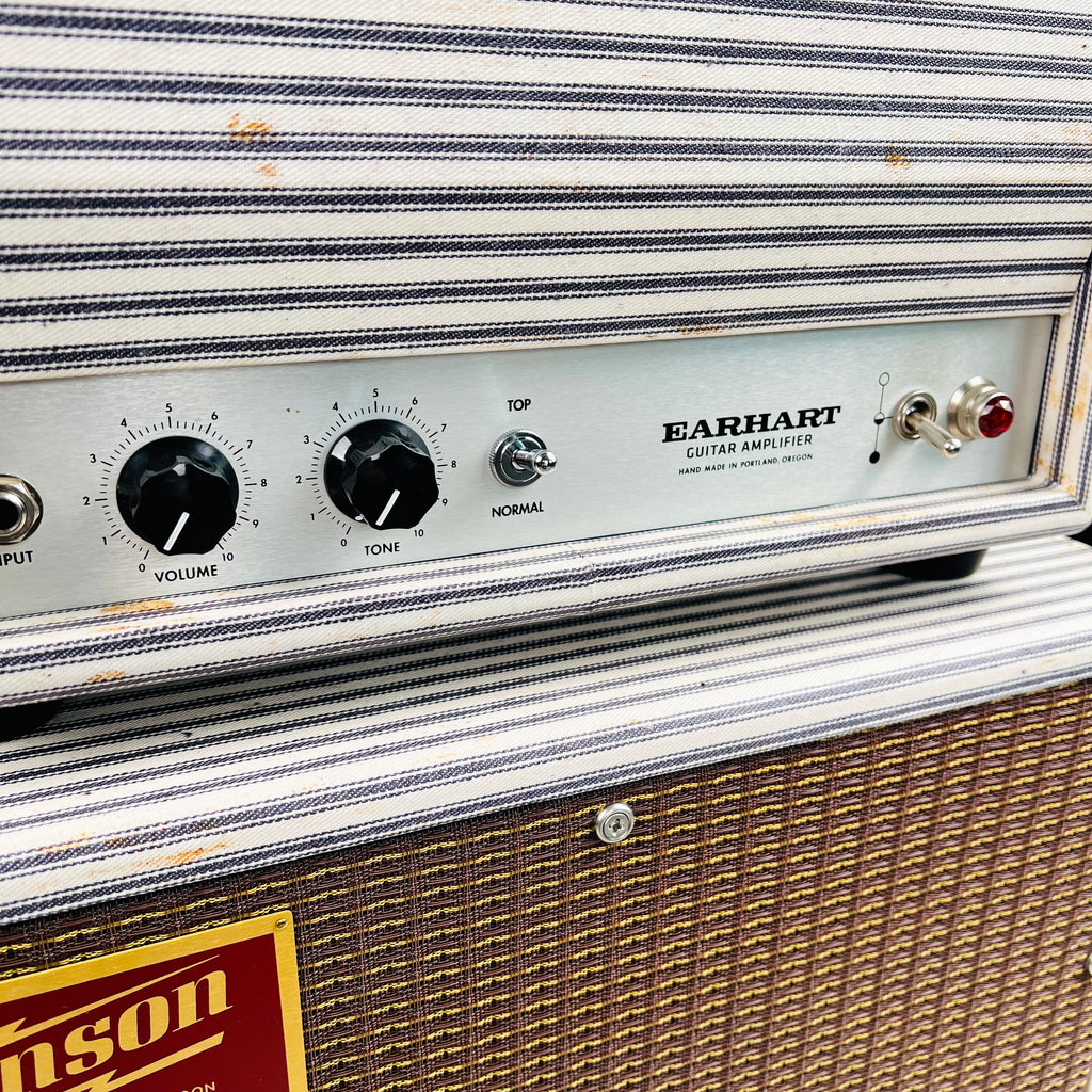 Benson Earhart Head & 1x12" Cabinet Guitar Amplifier Stack 2018 - Stripes & Oxblood - 6
