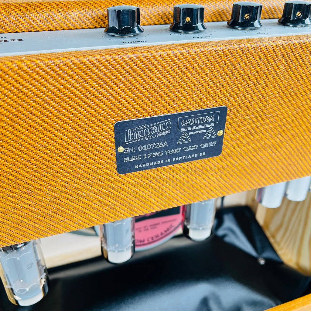 Benson Redland 15 1x12" Combo Amplifier - Aged Tweed & Oxblood - 12