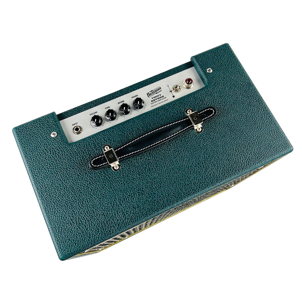 Benson Vinny Reverb 1x10" Combo Amplifier 2026 - Green Tolex & Check Grill - 2