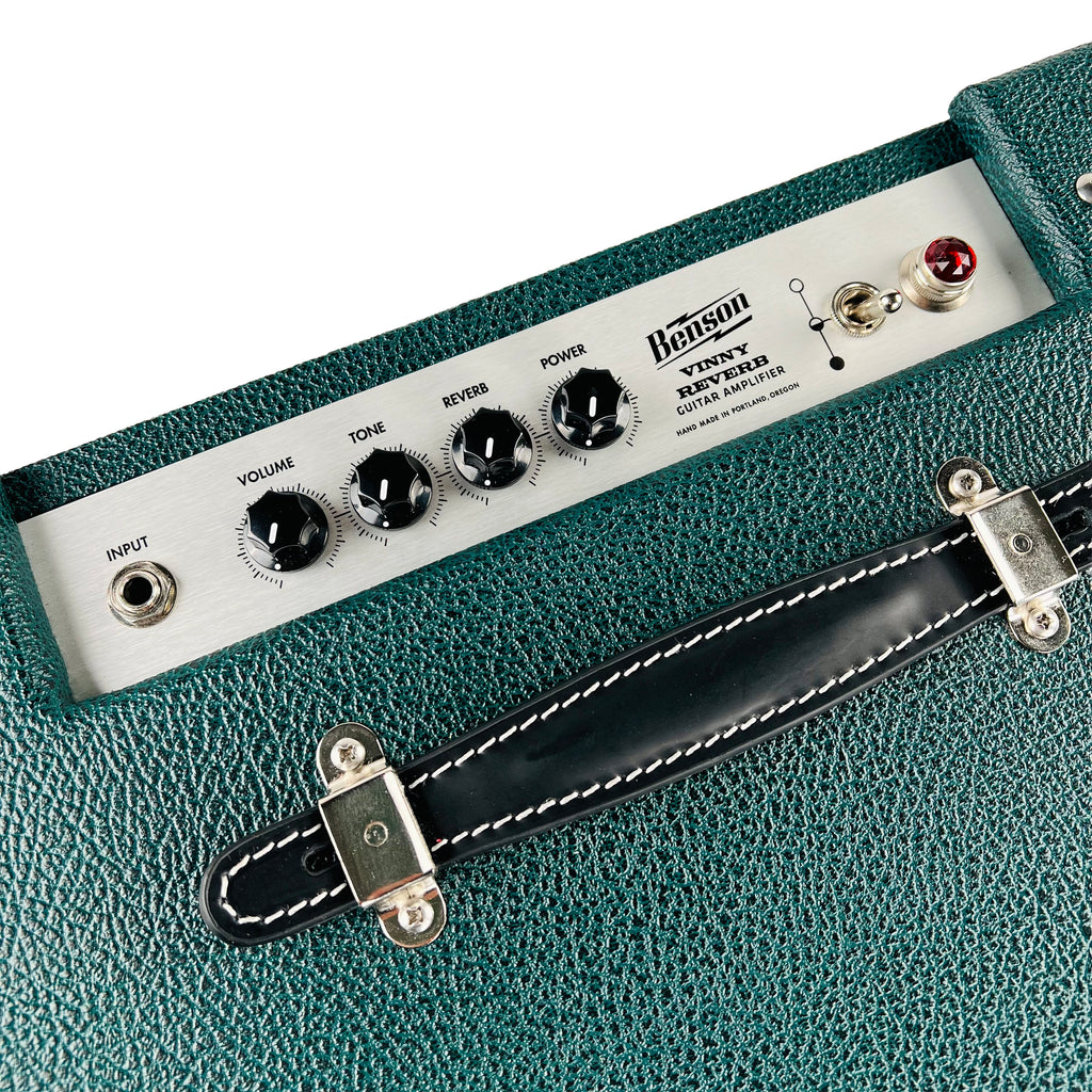 Benson Vinny Reverb 1x10" Combo Amplifier 2026 - Green Tolex & Check Grill - 5