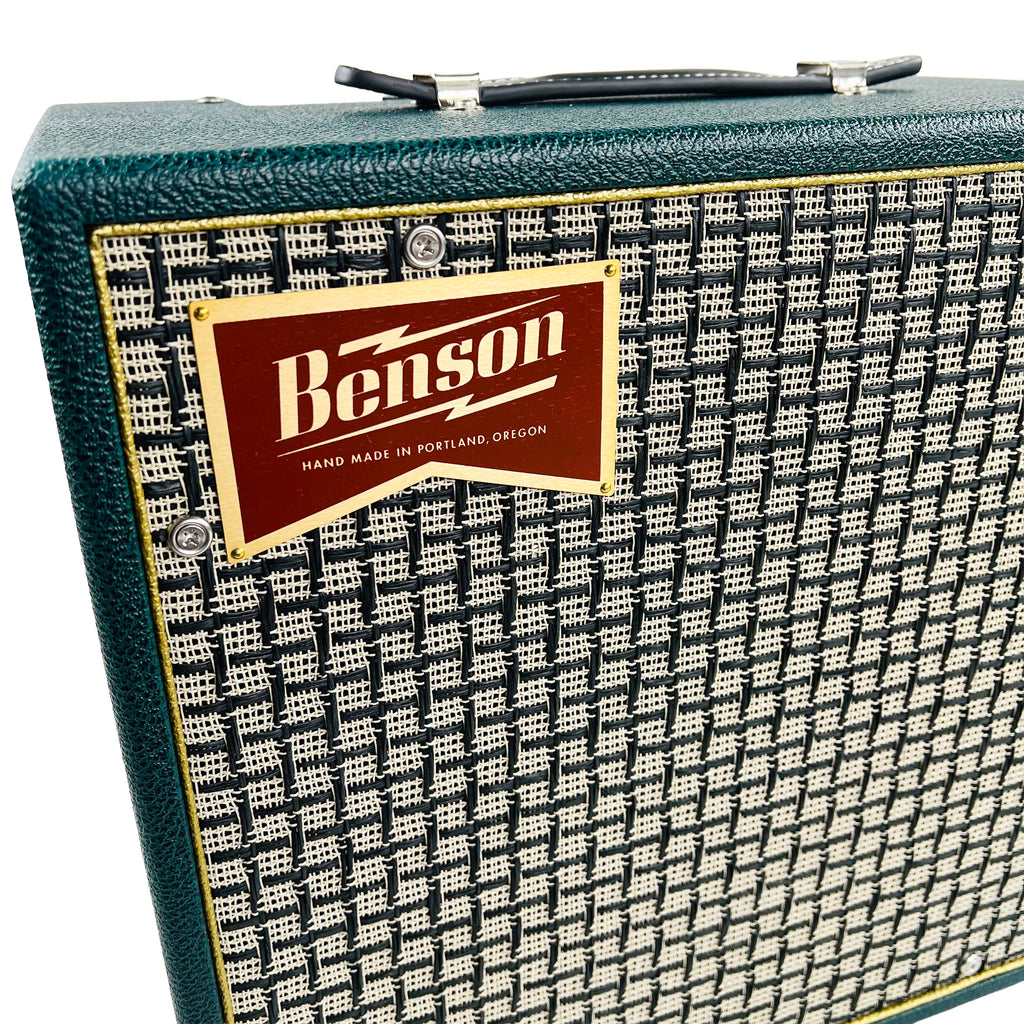 Benson Vinny Reverb 1x10" Combo Amplifier 2026 - Green Tolex & Check Grill - 6