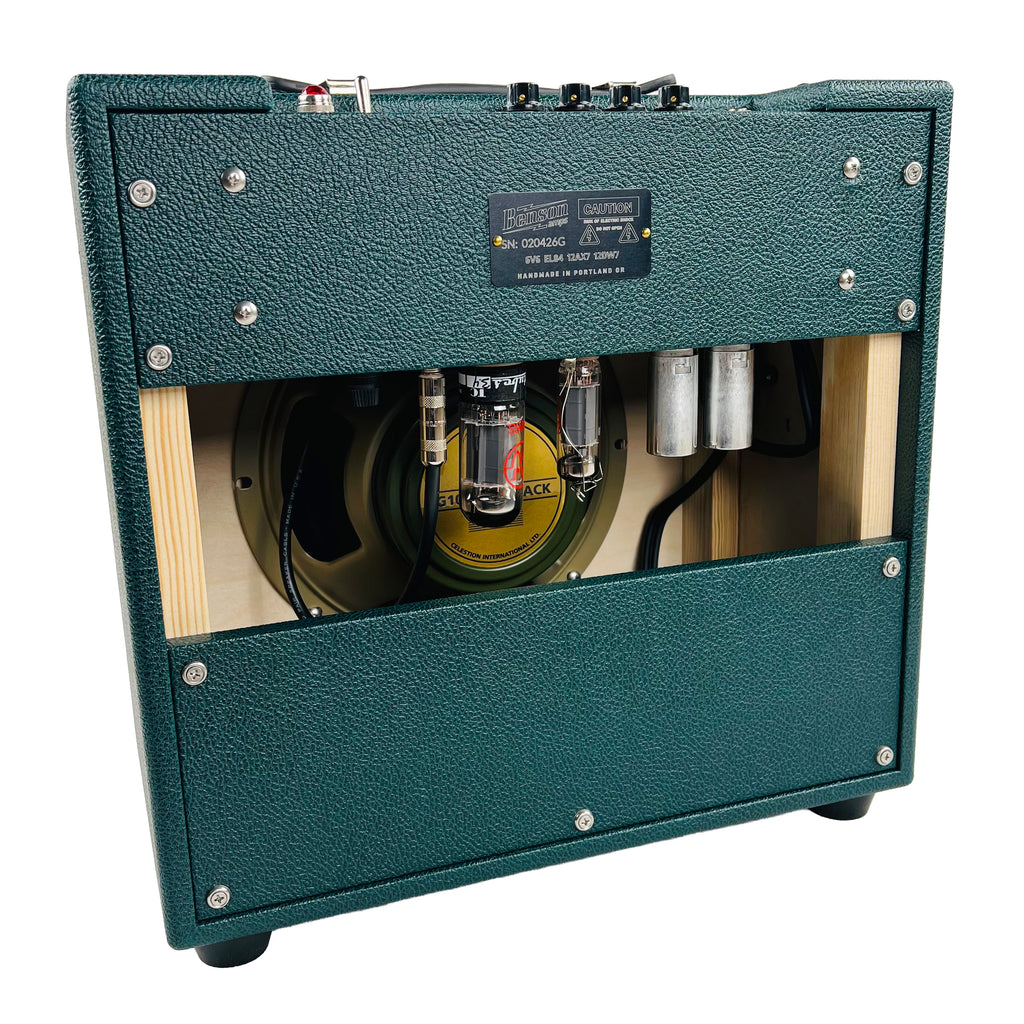 Benson Vinny Reverb 1x10" Combo Amplifier 2026 - Green Tolex & Check Grill - 7