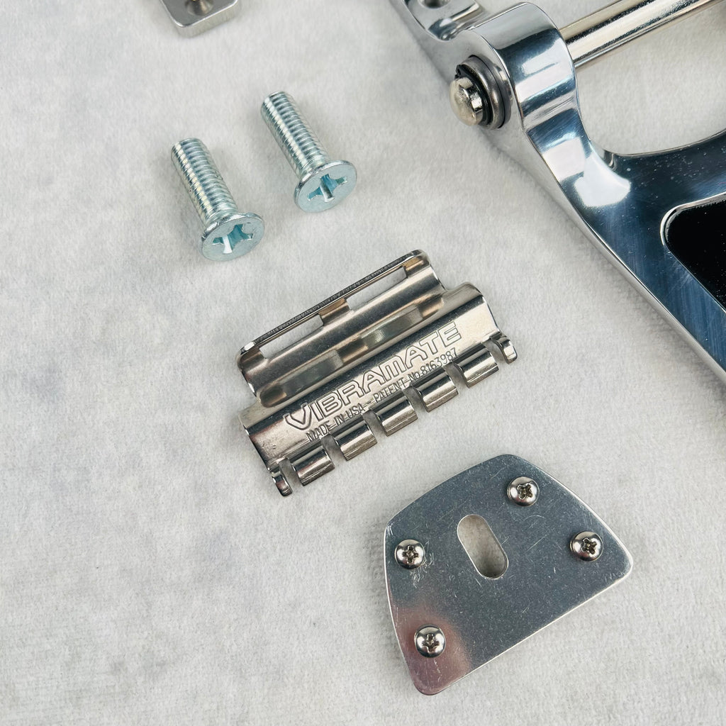 Bigsby B7 Vibrato Tailpiece with Vibramate V7-LP Adapter & Spoiler - Polish Aluminum - 3
