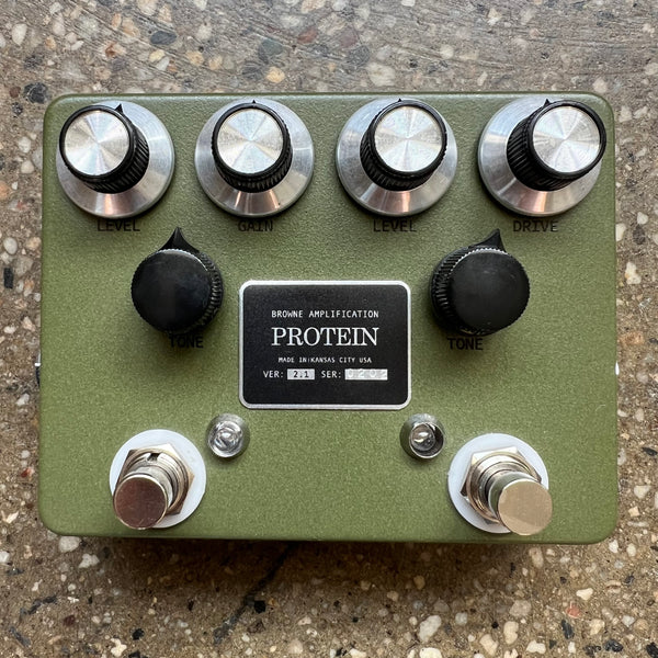 Browne Amplification Protein Version 2.1 Dual Overdrive Pedal - Green - 1