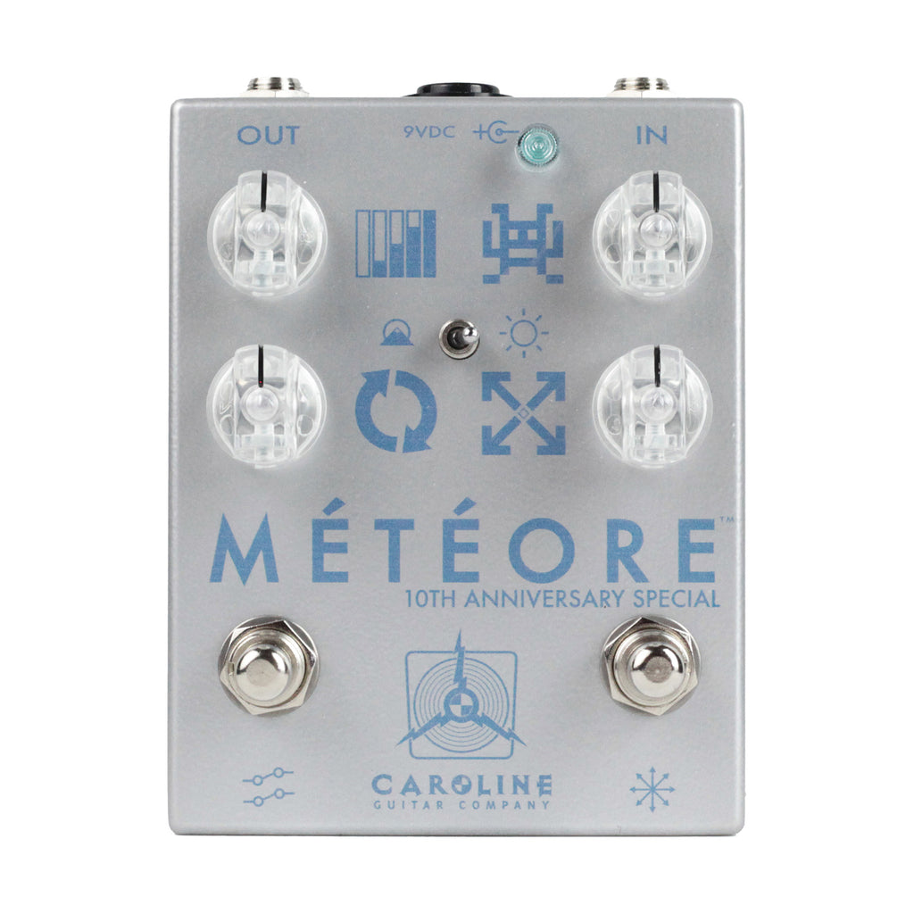 Caroline Guitar Company Meteore 10th Anniversary Special Reverb Pedal - Silver - 1