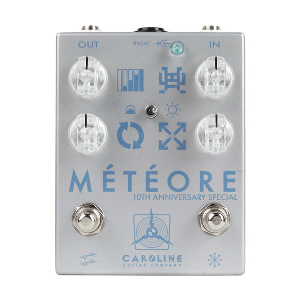 Caroline Guitar Company Meteore 10th Anniversary Special Reverb Pedal - Silver - 1