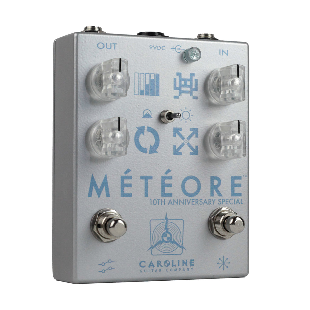 Caroline Guitar Company Meteore 10th Anniversary Special Reverb Pedal - Silver - 2
