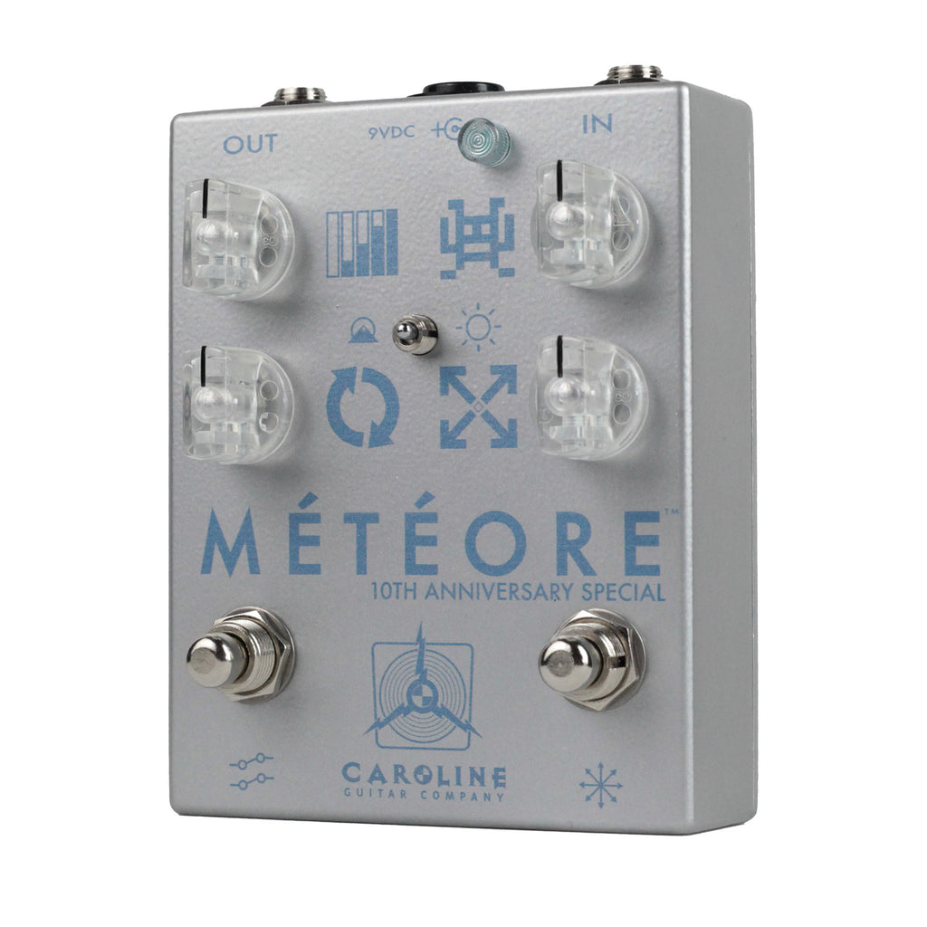 Caroline Guitar Company Meteore 10th Anniversary Special Reverb Pedal - Silver - 3