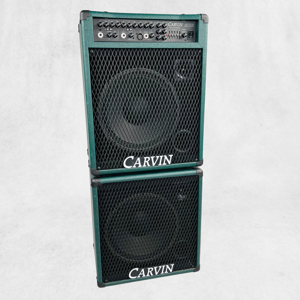 Carvin AG100D Acoustic Guitar Combo Amp & Extension Cabinet 2000s - Green - 1