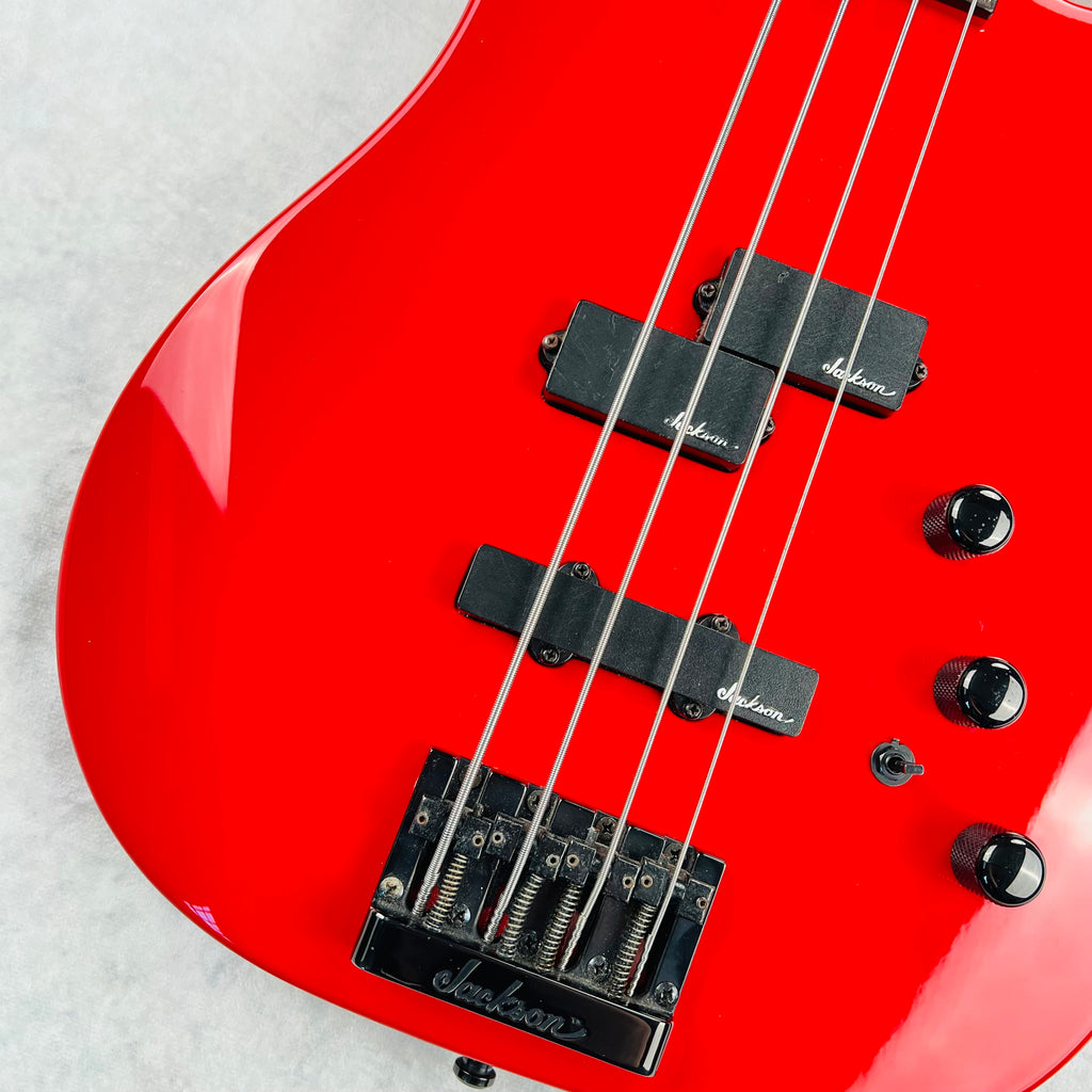 Charvel Jackson Model 3B Neck Through Bass Guitar 1986 - Red - 4