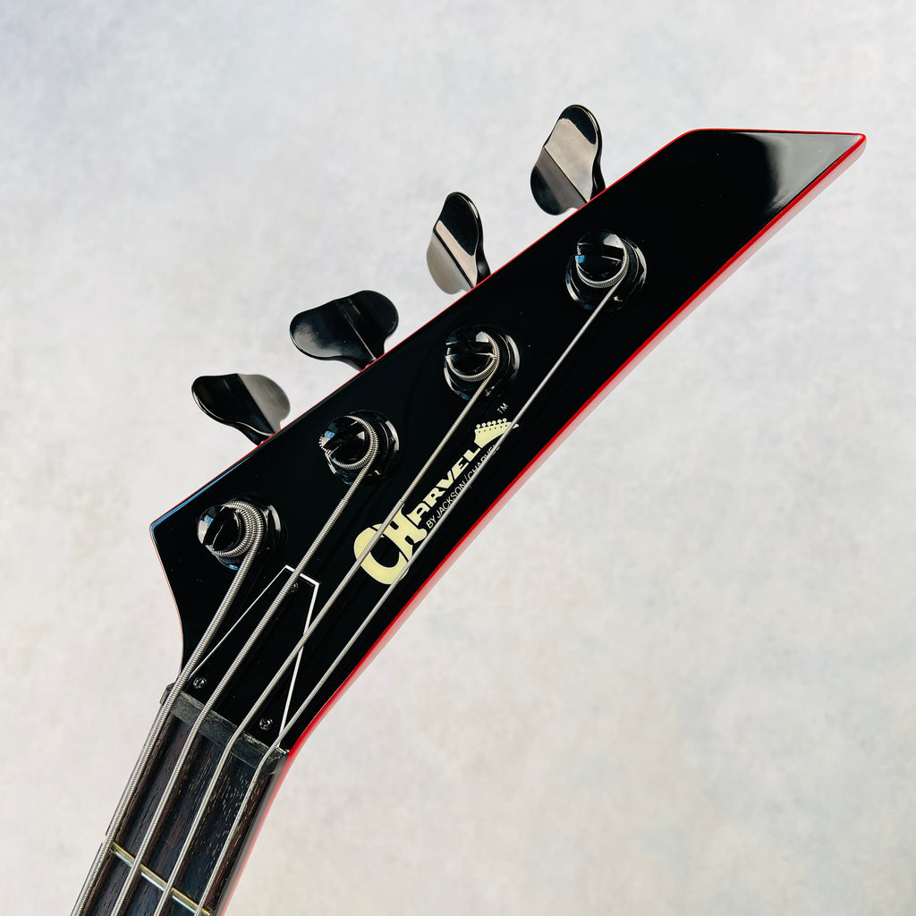 Charvel Jackson Model 3B Neck Through Bass Guitar 1986 - Red - 9