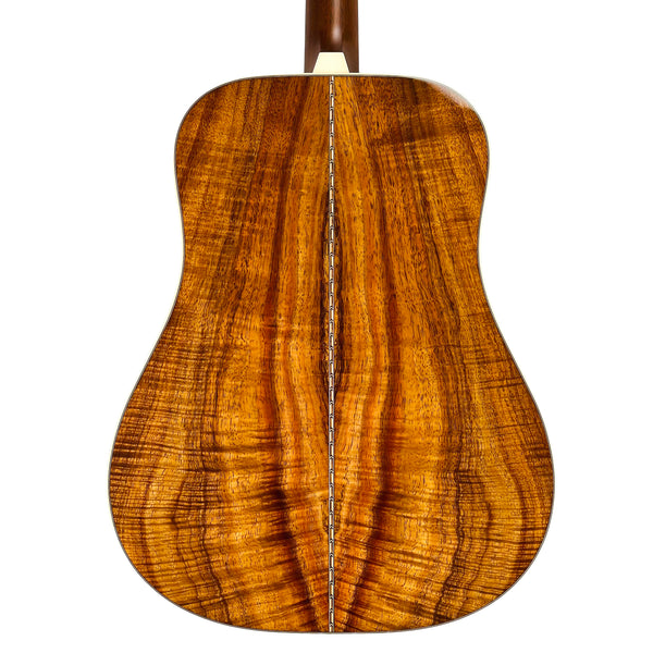 Circle Strings Dreadnought Model Figured Koa Acoustic with Trey Specs - Natural - 11