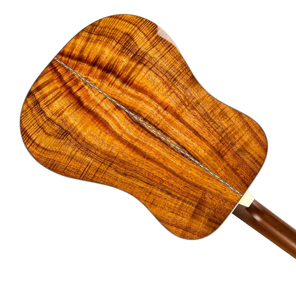 Circle Strings Dreadnought Model Figured Koa Acoustic with Trey Specs - Natural - 14