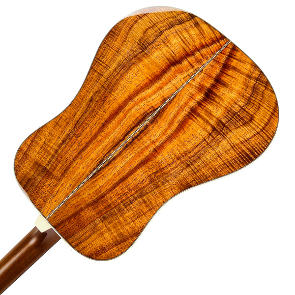 Circle Strings Dreadnought Model Figured Koa Acoustic with Trey Specs - Natural - 21